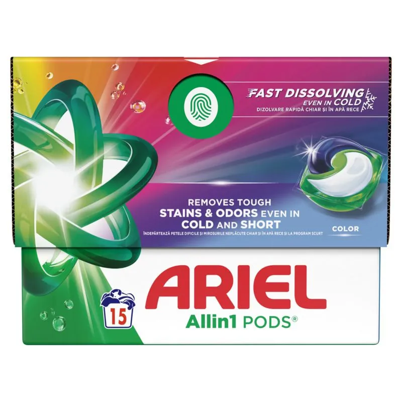 Ariel All in one PODS Color, kapsule za pranj veša, 15kom