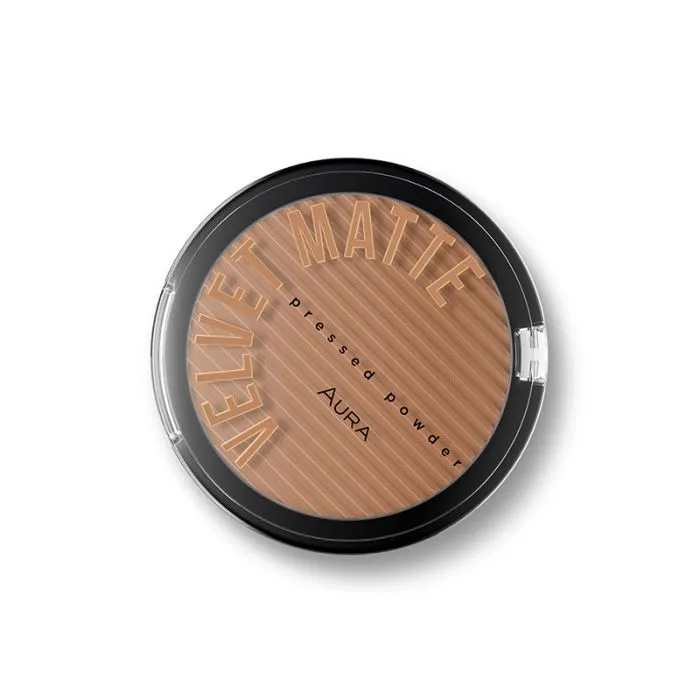 Aura Kompaktni puder Velvet matte 317 Warm beige