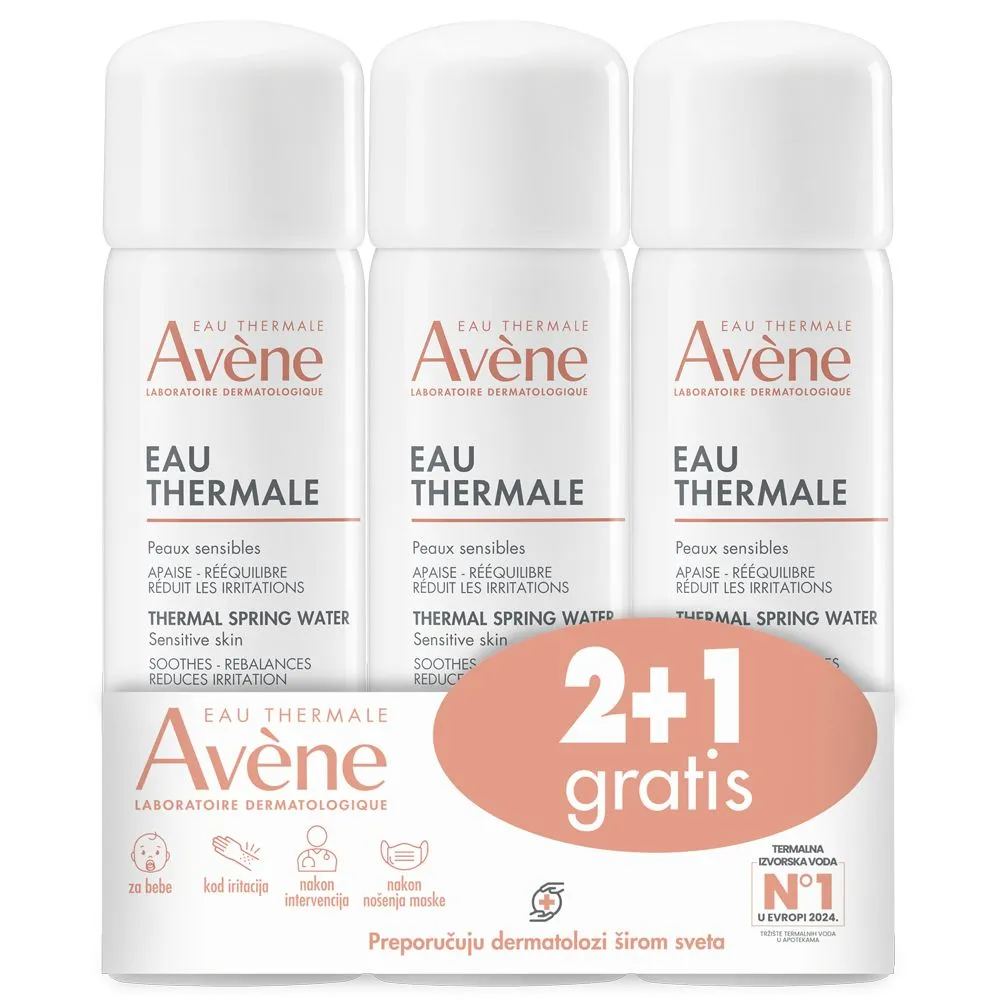 Avene termalna voda 50ml trio 2+1 gratis