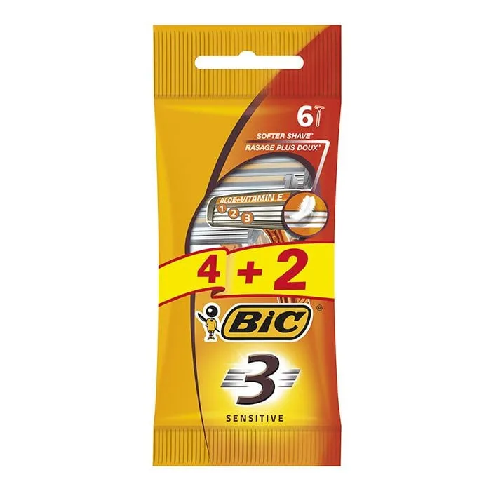 Bic 3 Sensitive 4kom + 2 gratis