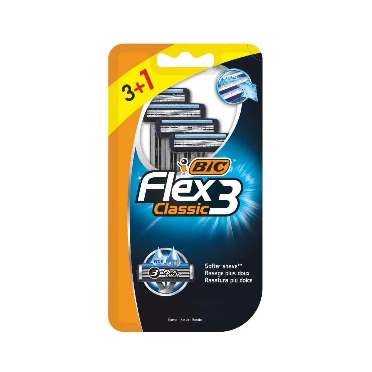 Bic Flex3 classic muški brijač, 3+1kom
