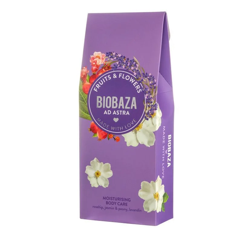 Biobaza Fruits&Flowers Ad Astra poklon set (gel250ml+roll-on50ml+krema50ml)
