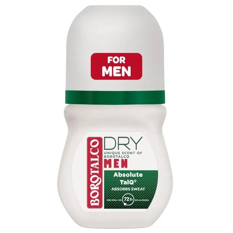 Borotalco men Absolute Extra Dry – Unique dezodorans roll on 50 ml