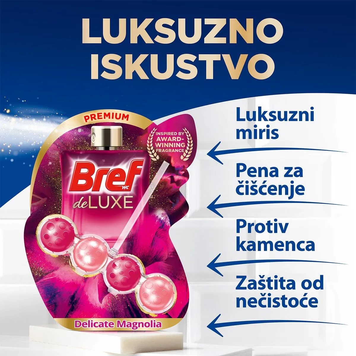 Bref deluxe magnolia wc osveživač 50g