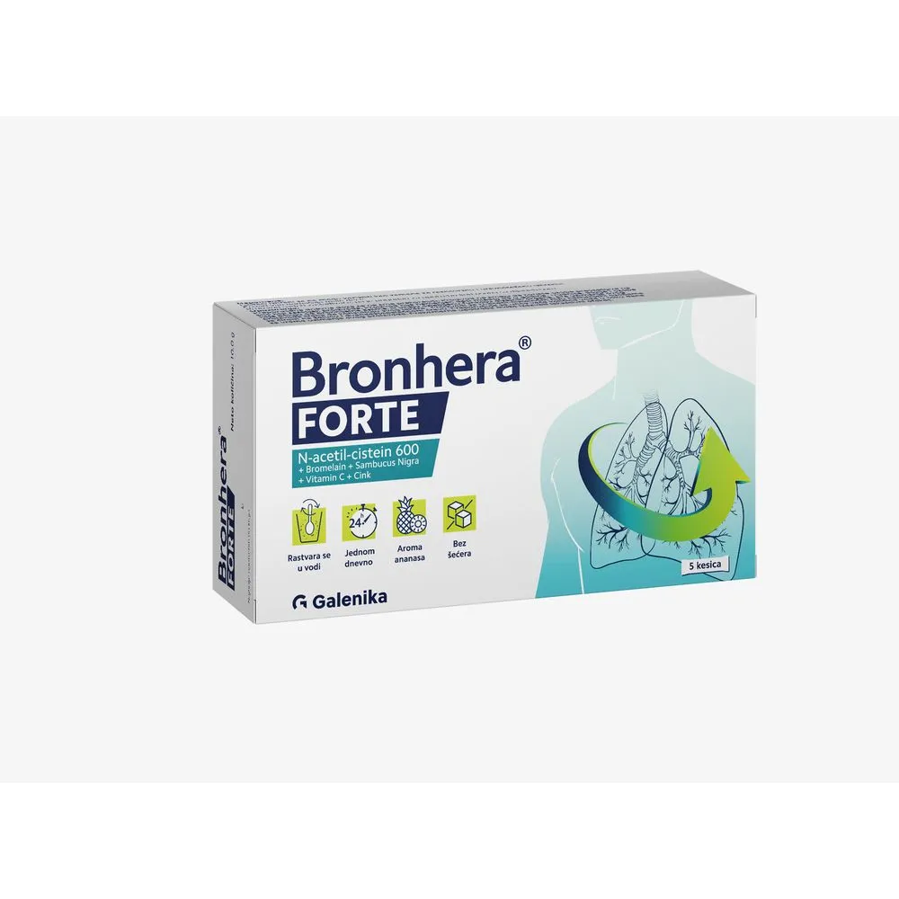 Bronhera Forte granule, 5 kesica