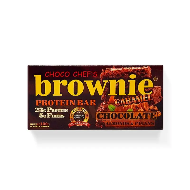 Brownie Protein Bar Karamel, badem i pekan orah HFD 100g
