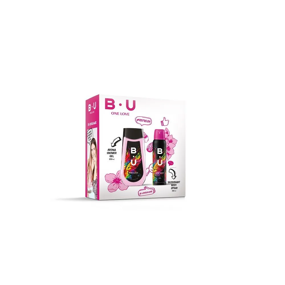 Bu One Love ženski poklon set (dezodorans 150ml + gel za tuširanje 250ml)