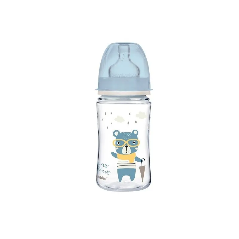 Canpol babies flašica 240ml široki vrat Blue