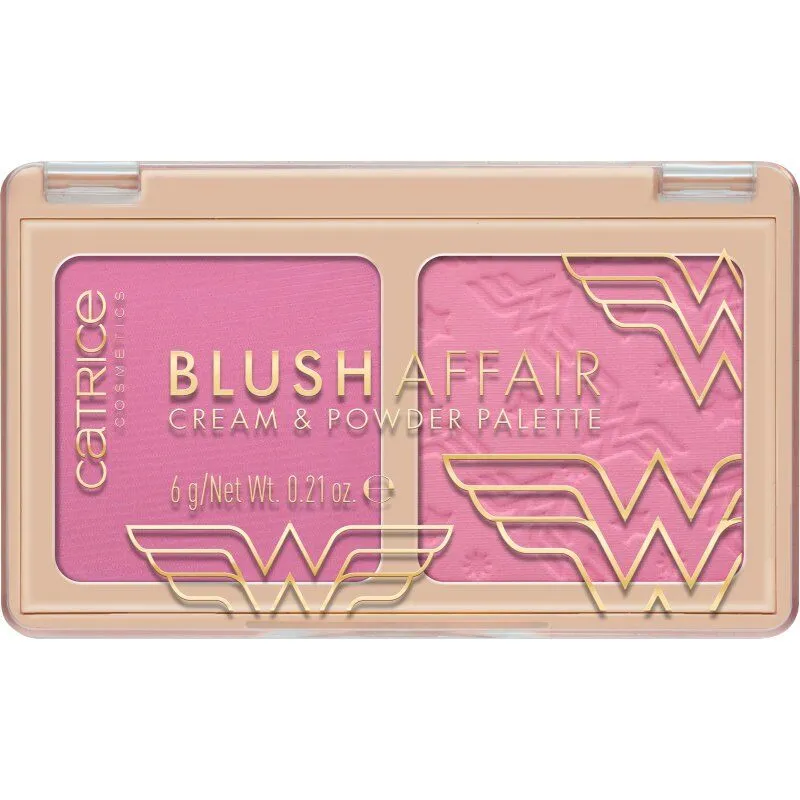 Catrice Wonder Woman Cream&Powder paleta rumenila 010 Champion for all