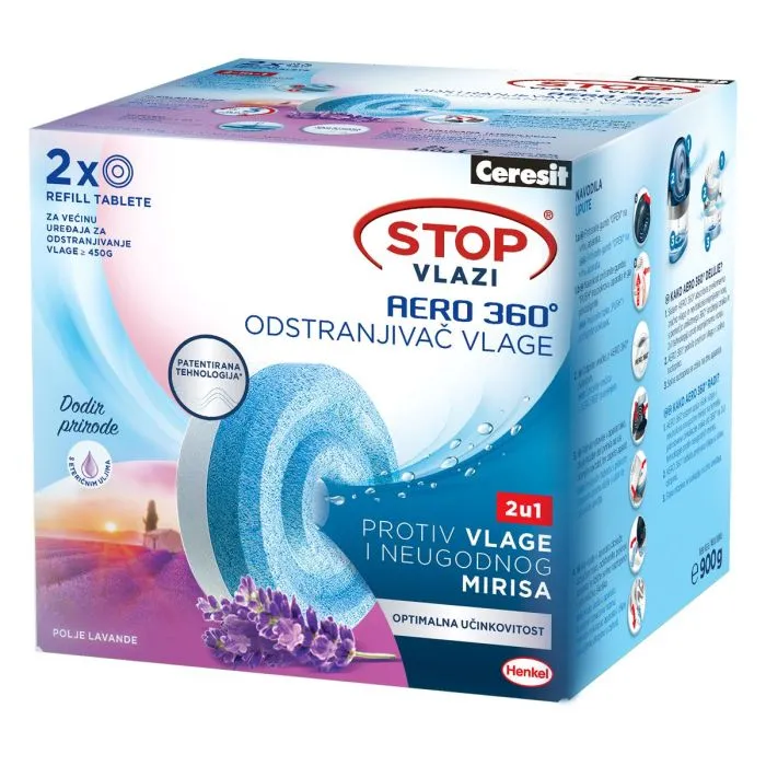 Ceresit 2 u 1 tablete Lavanda za AERO 360°  apsorber vlage, 2 kom