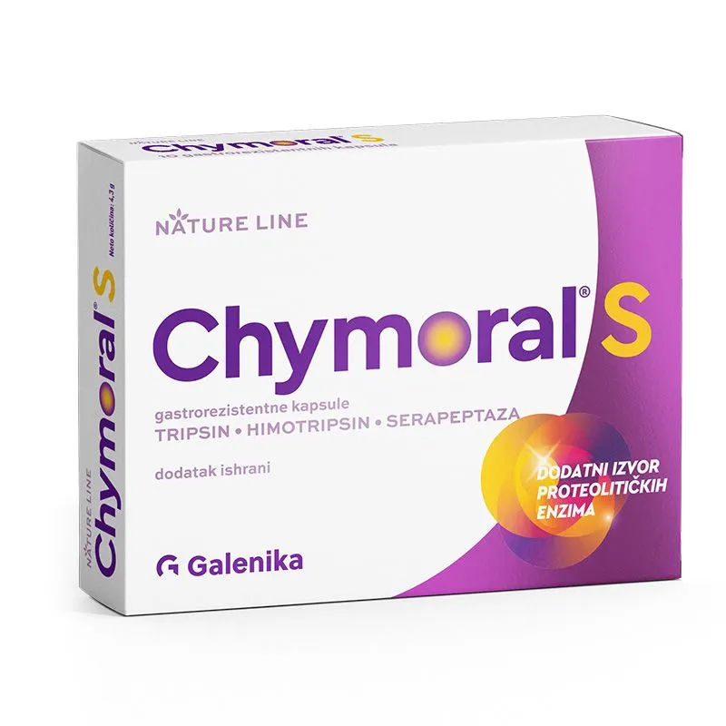 Chymoral® S, gastrorezistentne kapsule, 10 kapsula