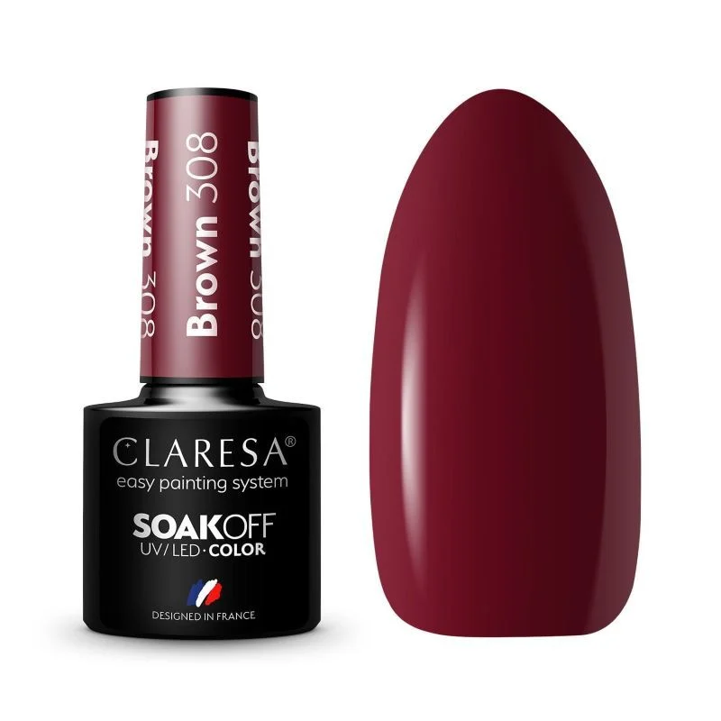 Claresa trajni lak za nokte uv/led Brown 308 5g