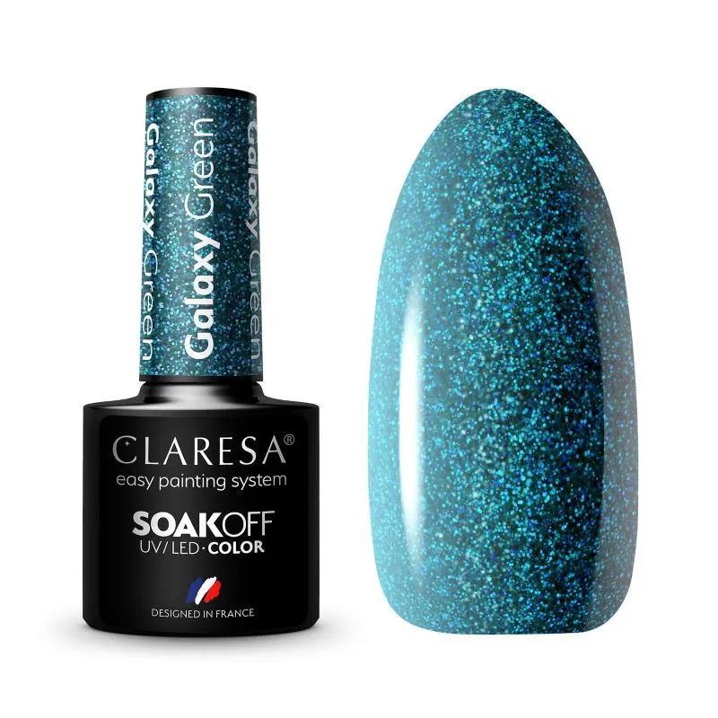 Claresa trajni lak za nokte uv/led galaxy green 5g