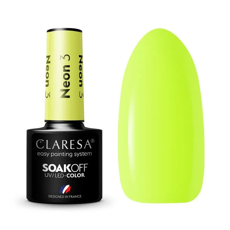 Claresa trajni lak za nokte uv/led neon 3 5g