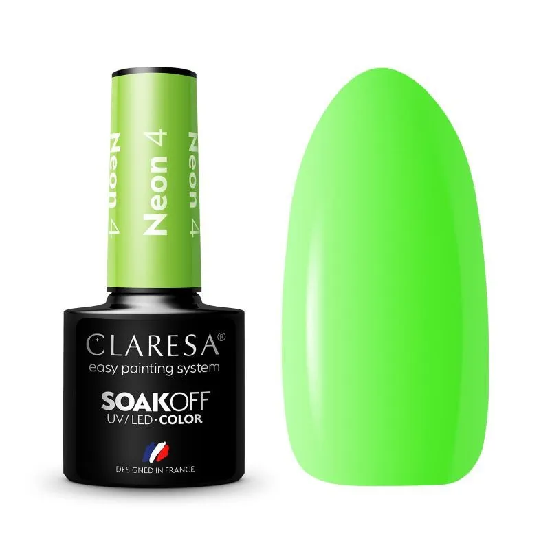 Claresa trajni lak za nokte uv/led neon 4 5g