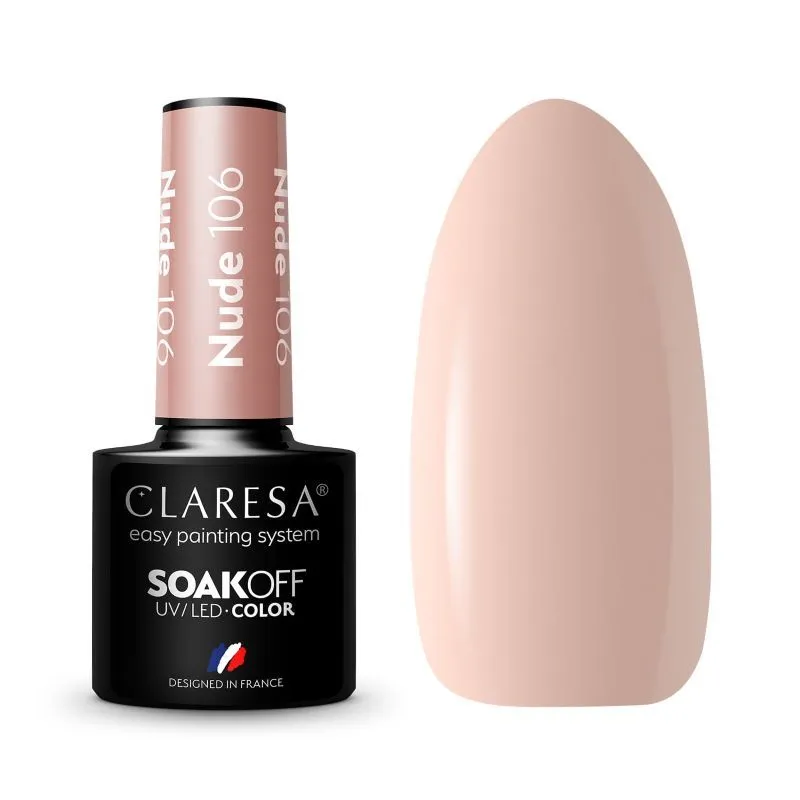 Claresa trajni lak za nokte uv/led Nude 106 5g