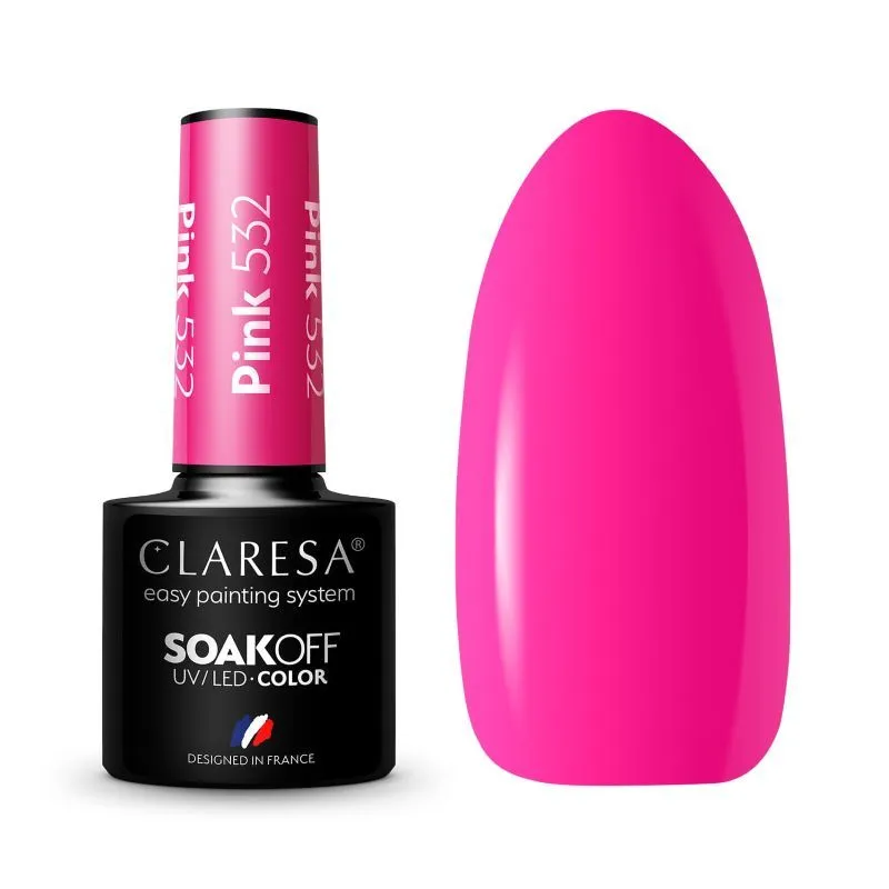 Claresa trajni lak za nokte uv/led pink 532 5g