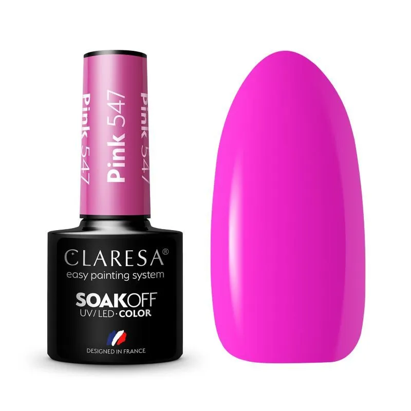 Claresa trajni lak za nokte uv/led pink 547 5g