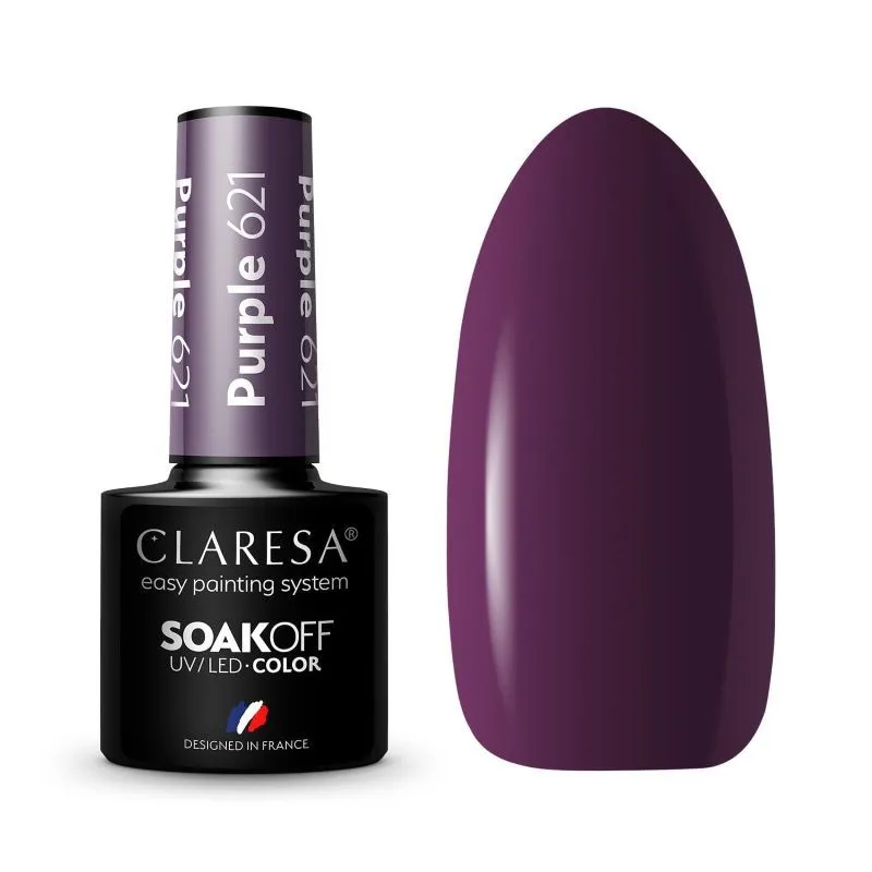 Claresa trajni lak za nokte uv/led purple 621 5g