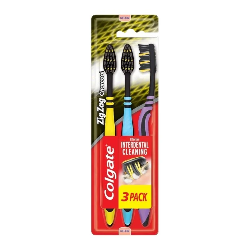 Colgate Zig Zag Charcoal četkica za zube 3 komada