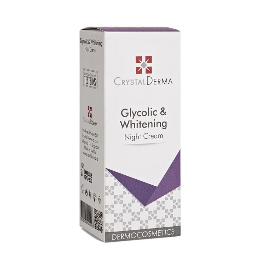 Crystal Derma Glycolic & whitening night cream 30ml