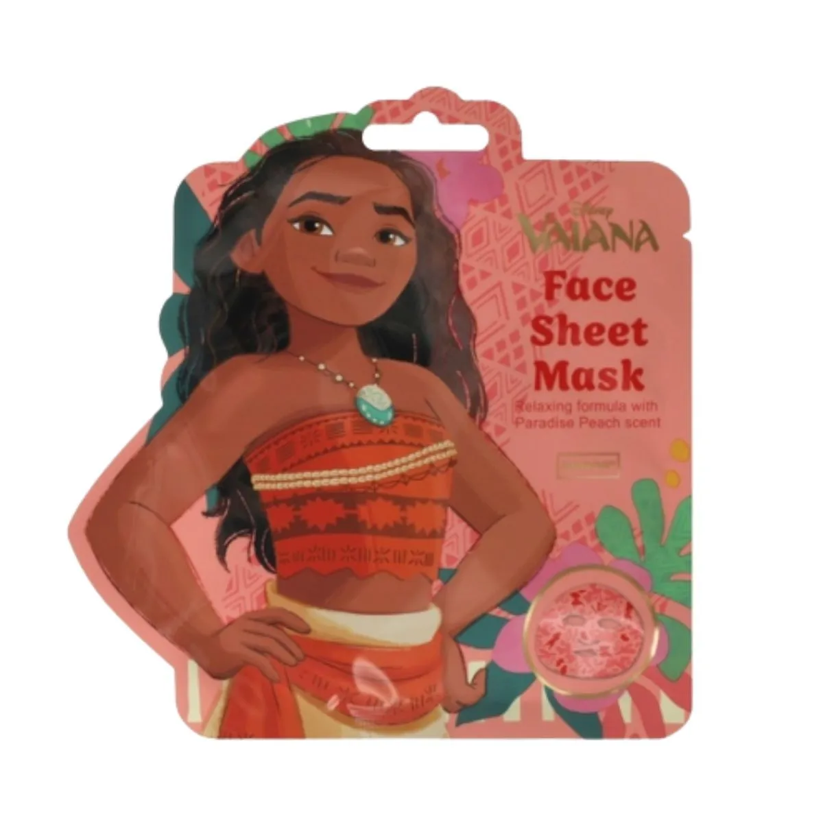 Disney Vaiana pink sheet maska za lice 20 ml