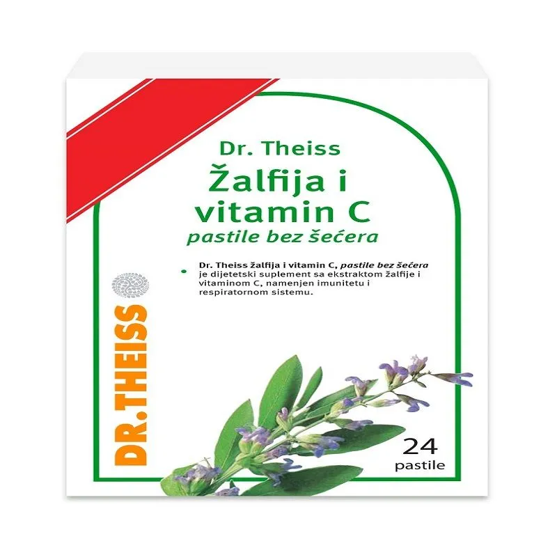Dr. Theiss žalfija i vitamin c, 24 pastile bez šećera