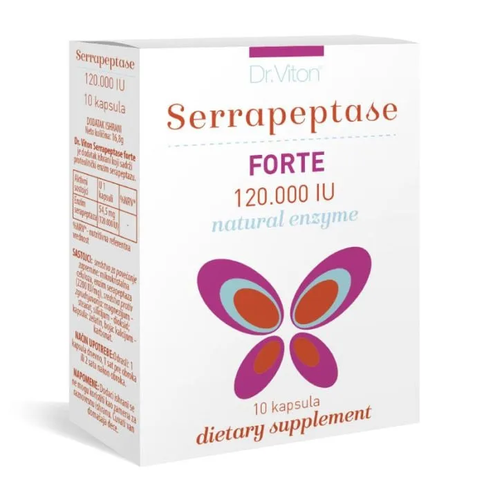 Dr. Viton Serrapeptase forte 120000 IU, 10 kapsula