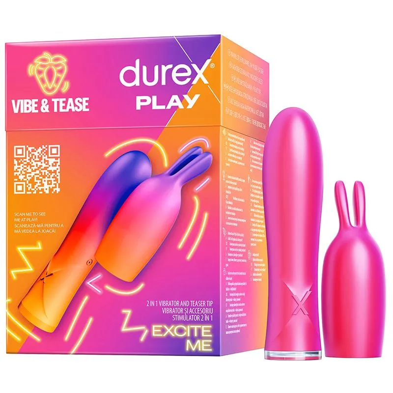 Durex Play Vibe & Tease 2 u 1 vibrator and teaser tip