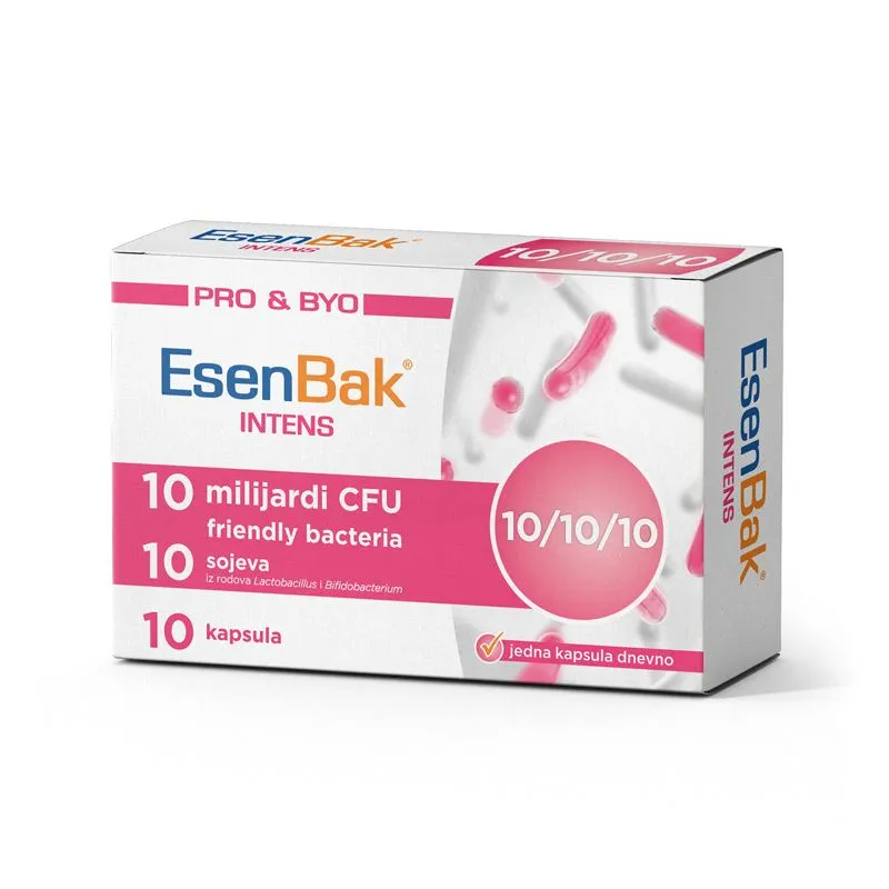 EsenBak Pro&Byo Intens, probiotik 10/10/10 kapsula