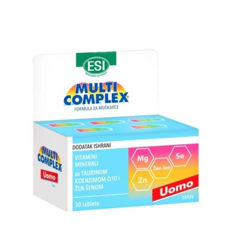 Esi Multicomplex Uomo vitamini + minerali + taurin + žen šen + koenzim Q10 30 tableta