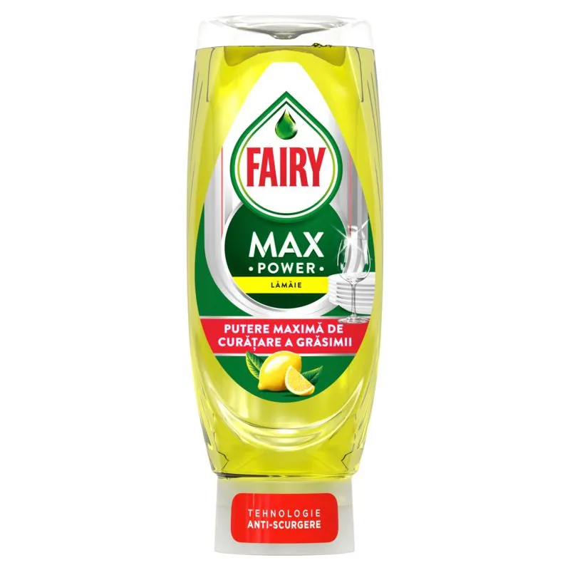 Fairy Max Power Lemon tečnost za pranje sudova, 545ml