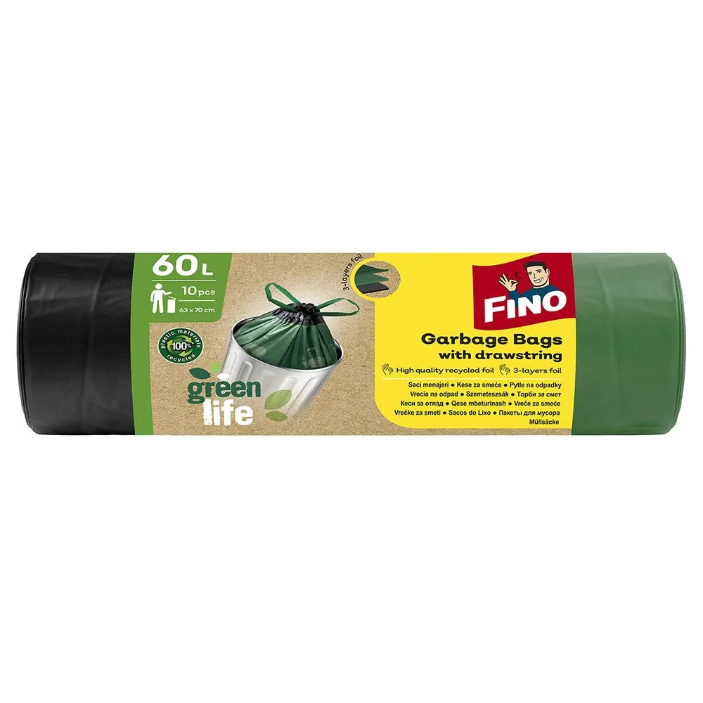 Fino green life reciklirane kese za smeće 60l, 10komada