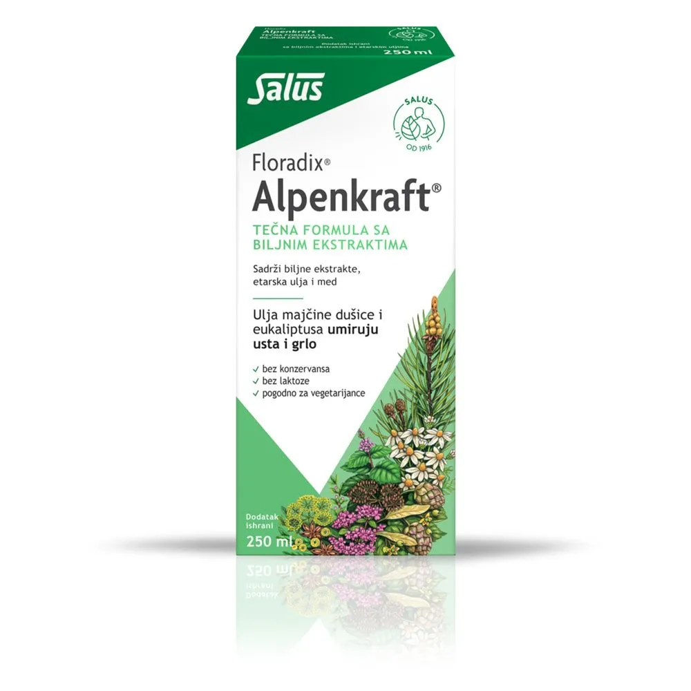 Floradix Alpenkraft®, tečna formula sa biljnim ekstaktima, 250ml