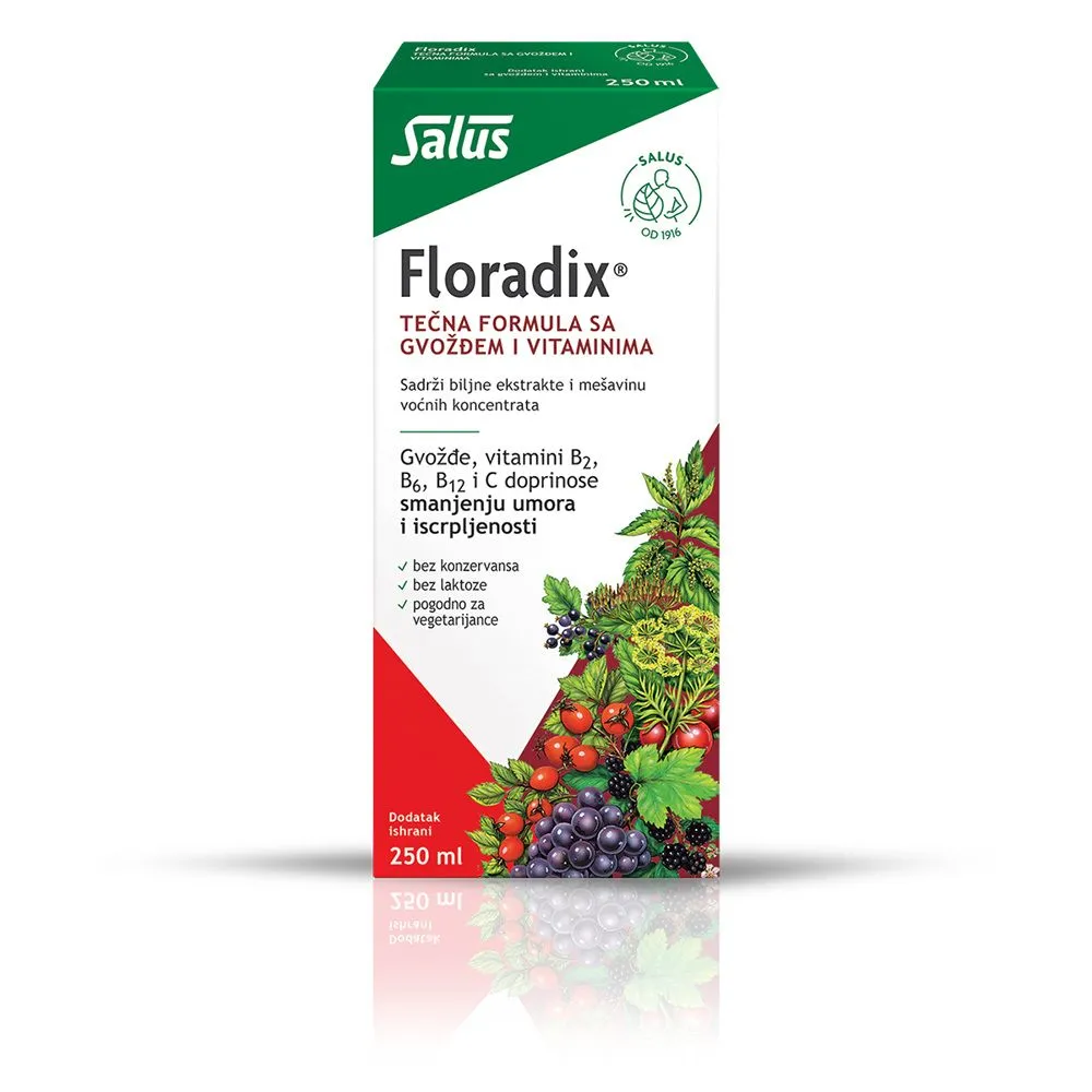 Floradix® tečna formula sa gvožđem i vitaminima, 250ml