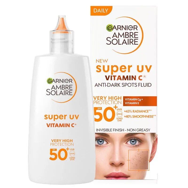 Garnier Ambre Solaire dnevni fluid protiv tamnih fleka sa vitaminom C SPF 50+