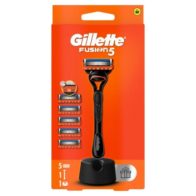 Gillette Fusion5 brijač + 5 dopune, stalak za brijač