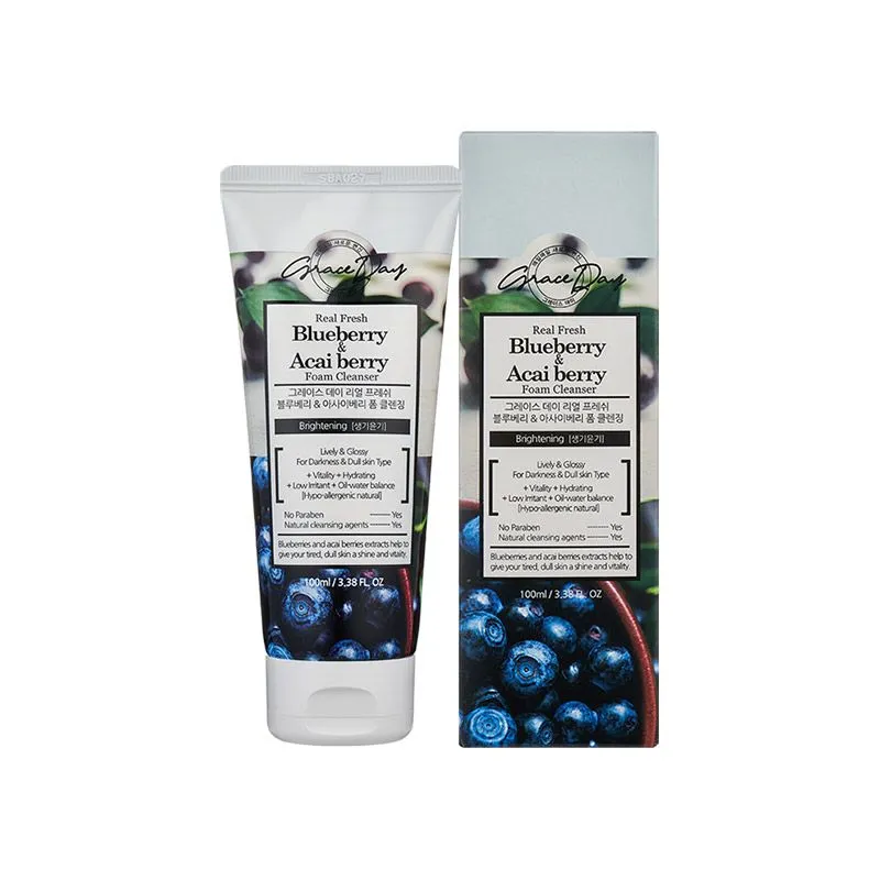 Grace Day pena za čišćenje lica borovnica i acai bobice 100ml