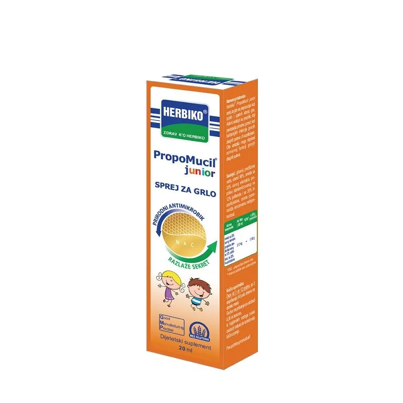 Herbiko Propomucil Junior sprej za grlo 20 ml