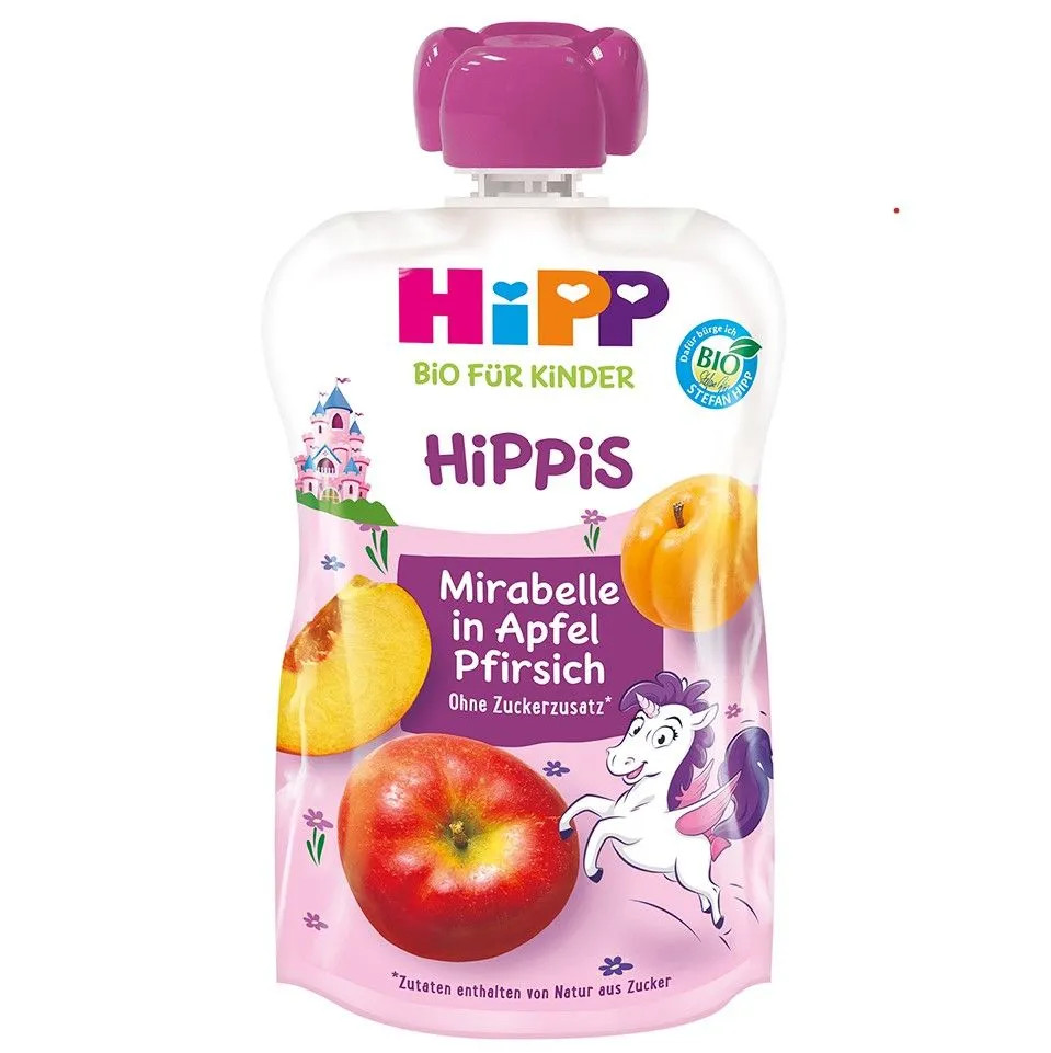 HiPPiS BIO Jabuka sa Mirabel šljivom i breskvom 100g