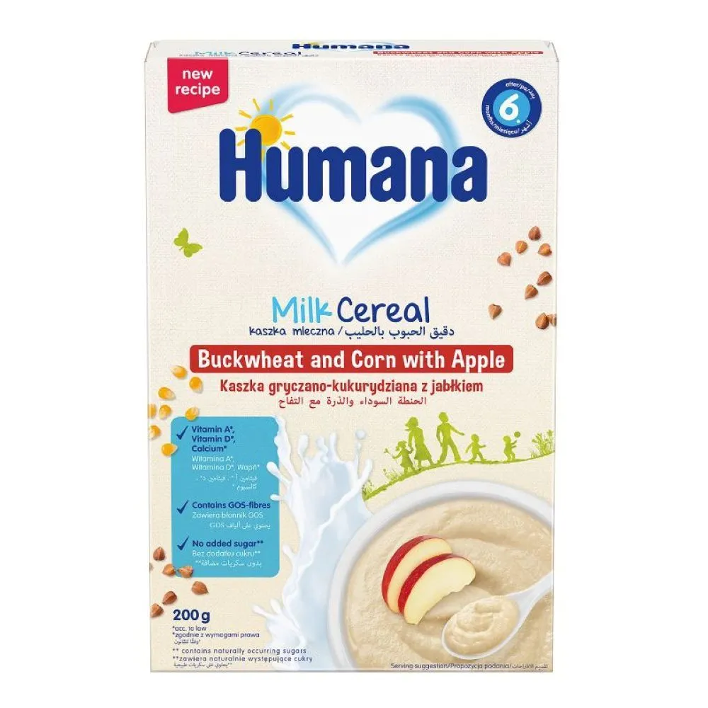 Humana mlečna instant kaša sa heljdom I jabukom 200g