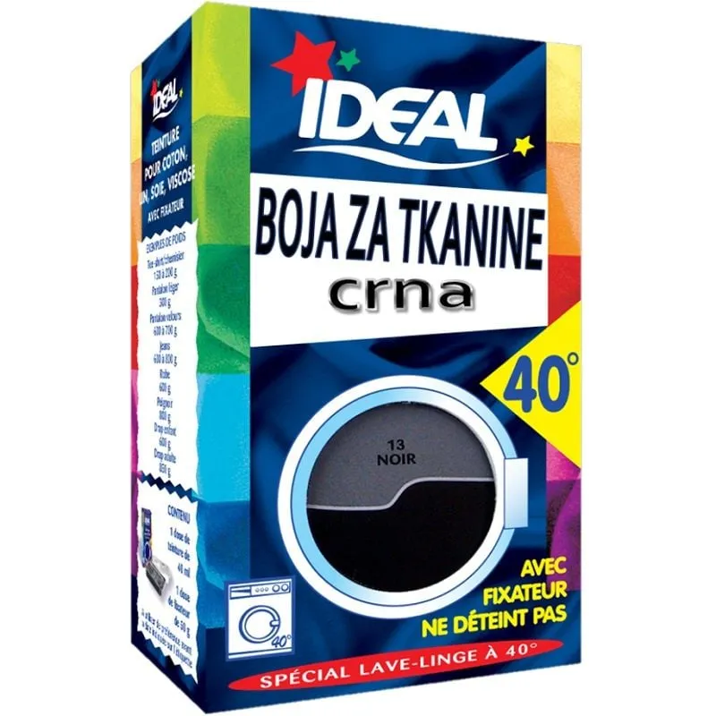 Ideal crna boja za tekstil 90g
