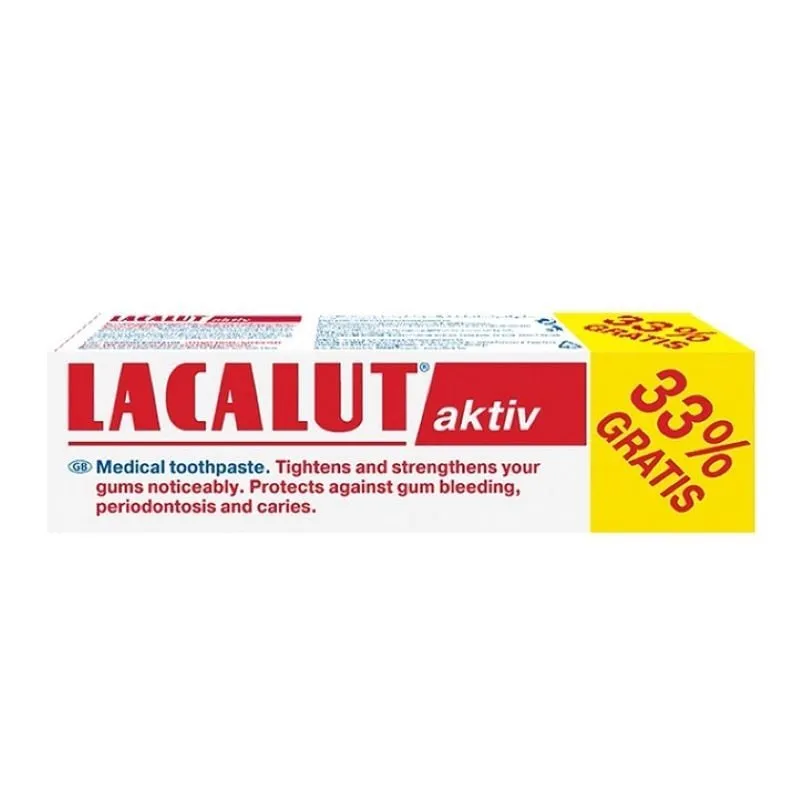 Lacalut aktiv pasta za zube 100ml (75ml + 33% gratis)