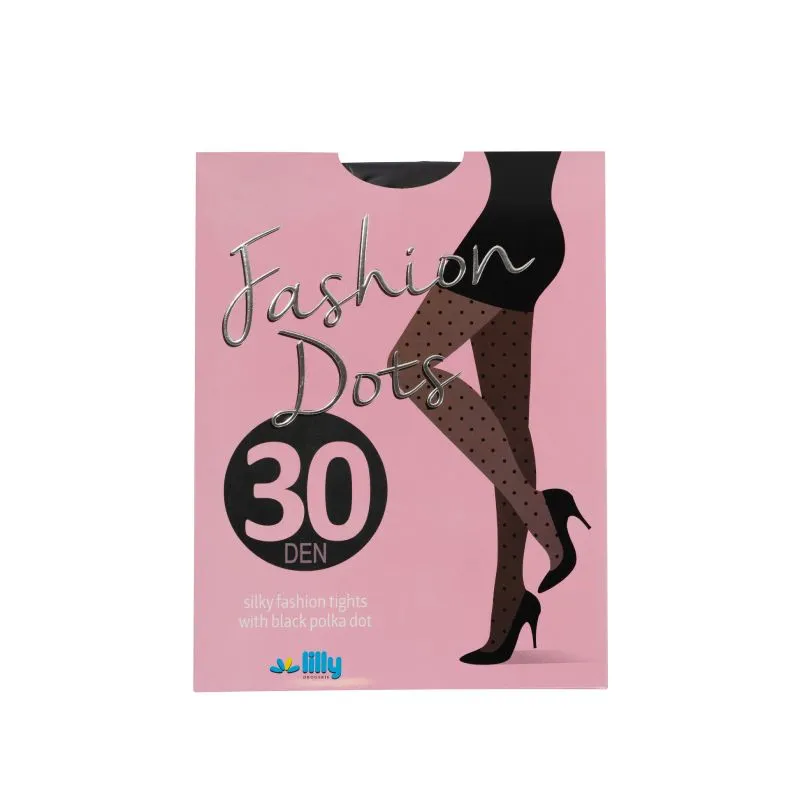 Lilly čarape fashion dots 30 nero 4
