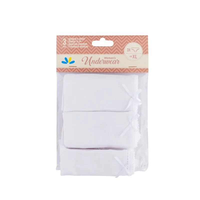 Lilly basic set gaćica classic bele 3 kom XL