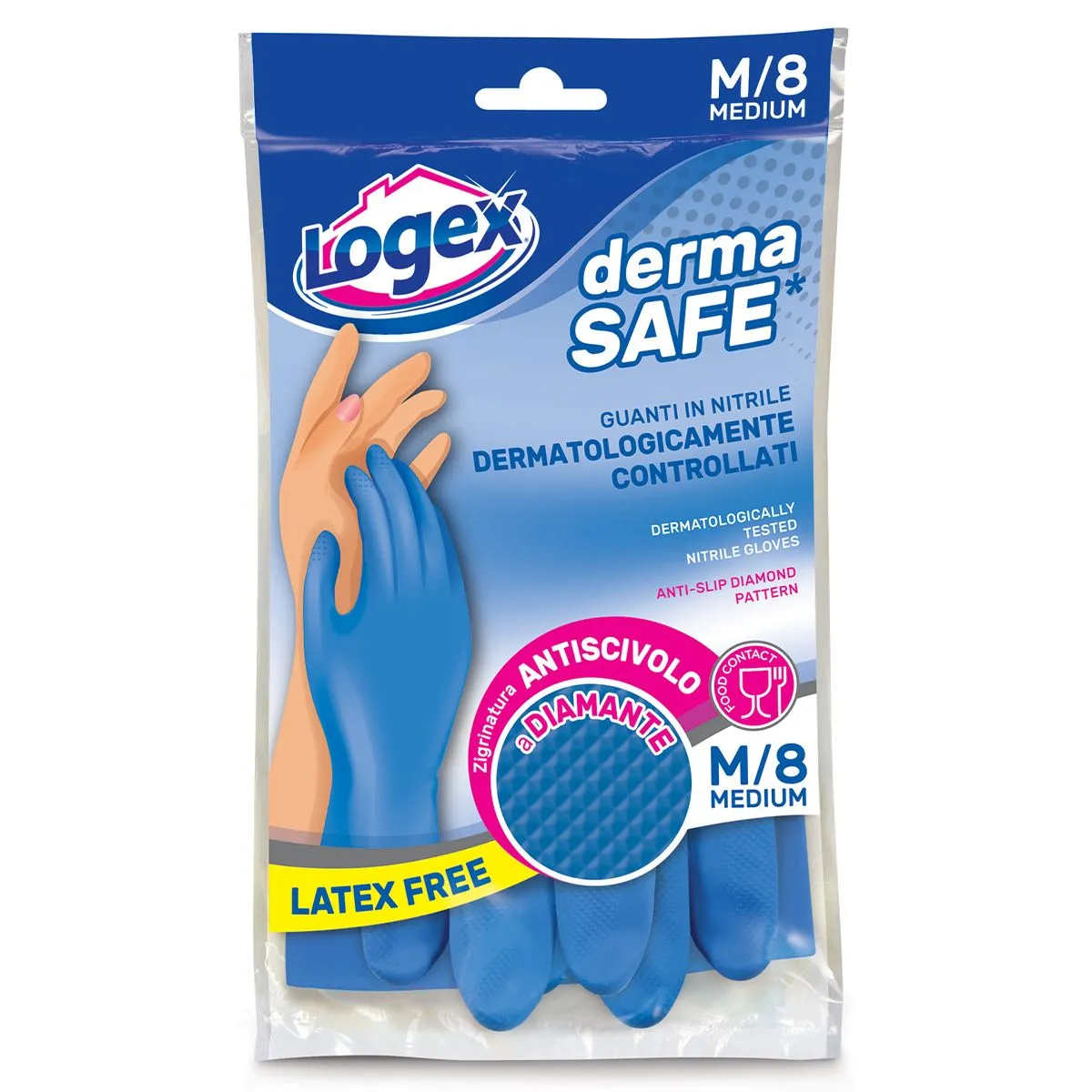 Logex Derma safe 2 višekratne nitrilne rukavice M