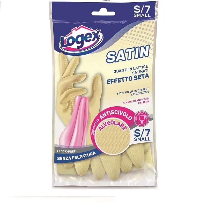 Logex Satin gumene rukavice (satenska postava) S