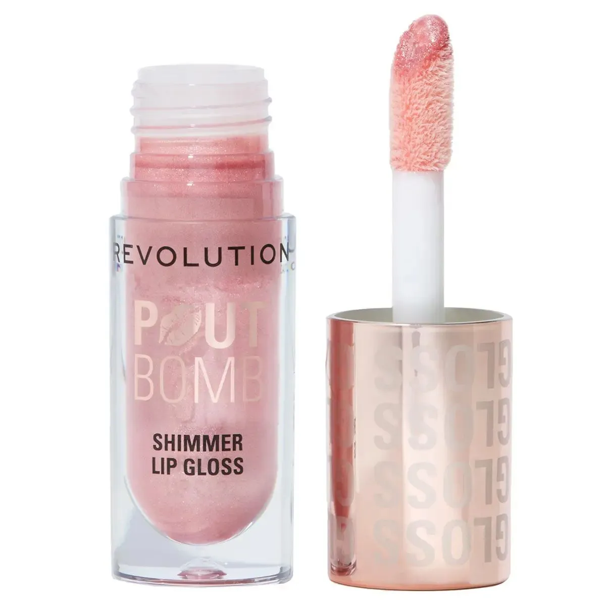 Makeup Revolution pout bomb sjaj za usne shine pink 4,5ml