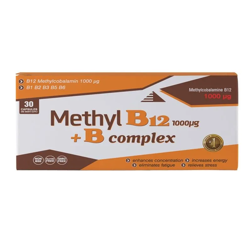 Methyl B12 1000mcg+ B complex kapsule A30