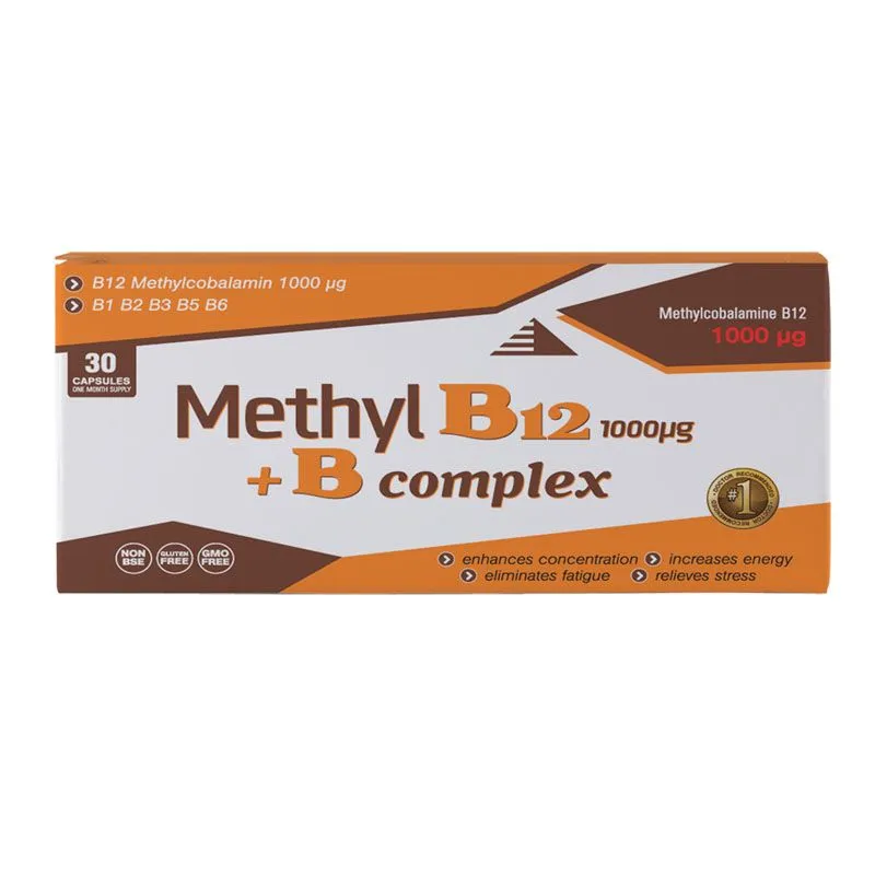 Methyl B12 1000mcg+ B complex kapsule A30